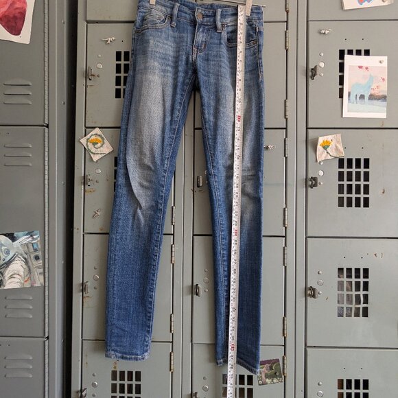 Ralph Lauren Denim & Supply Low-rise Blue Distressed Skinny Jeans - Picture 9 of 10